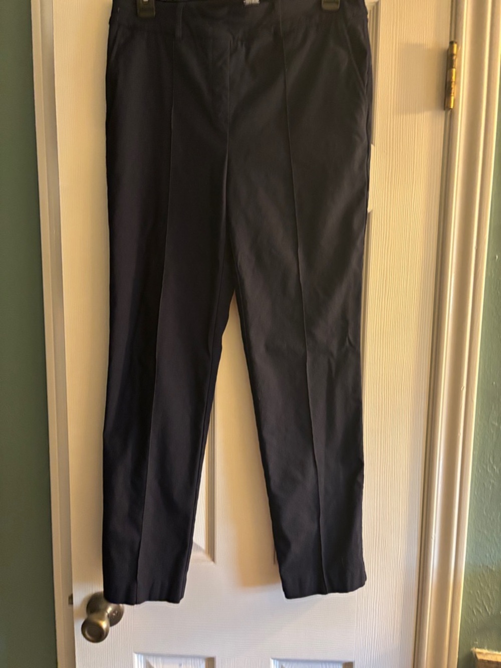 Hilary Radley Women's Navy Straight Leg Dress Pants
